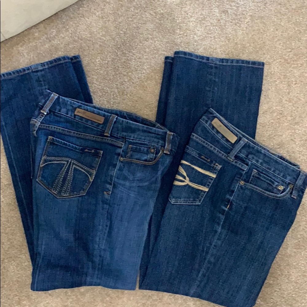2/$10 Seven7 premium denims, boot cut & flare